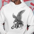 View Back Print Idle Fury The Great Fight Eagle Snake Tattoo Hoodie Personalized Gifts