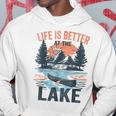 Vintage Retro Life Is Better At The Lake Lake Life Hoodie Unique Gifts