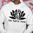 Yoga Be Here Now Fitness Workout Namaste Lotus For Women Hoodie Unique Gifts