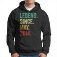 10 Years Old Legend Since May 2014 10Th Birthday Hoodie