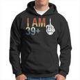 39 Plus 1 Middle Finger 40Th Birthday For 40 Yrs Bday Hoodie