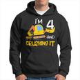 4Th Birthday Four 4Yr Construction Lover 4 Years Old Boy Hoodie