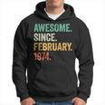 50 Year Old Awesome Since February 1974 50Th Birthday Hoodie