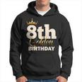 8Th Golden Birthday Age Crown 8 Year Old B-Day Hoodie