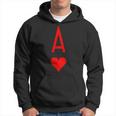 Ace Of Hearts Poker Black Jack Deck Of Cards Hoodie