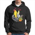 African Grey Cockatiel Sun Conure Senegal Parrot With Hearts Hoodie