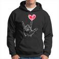 Asl I Love You Hand Sign Language Heart Valentine's Day Hoodie