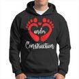 Baby Under Construction Baby Feet Heart Pregnant Maternity Hoodie