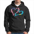 Bahamas Bahamian Americans Usa Flag Colors Heart Love Hoodie