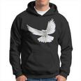 Beautiful Flying Peaceful White Dove Photo Silhouette Hoodie