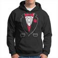 Black And White Tuxedo Bow Tie Tuxedo White Mens Hoodie