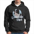 Border Collie Papa Mit Comic Zeichnung Herren Kapuzenpullover