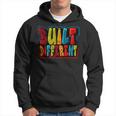 Built Different Graffiti Lover In Mixed Color Hoodie