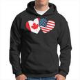 Canada Usa Flag Heart Canadian Americans Love Cute Hoodie