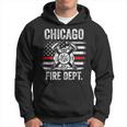 Chicago Illinois Fire Department Thin Red Line Fireman Hoodie