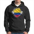 Colombia Flag Superhero Colombian Flag Hoodie