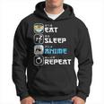 Comer Dormir Anime Repetir Manga Otaku Divertido Japonés Anime Sudadera