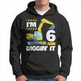Construction Truck 6Th Birthday 6 Years Old Digger Excavator Hoodie