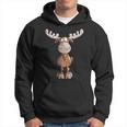 Crazy Elk I Deer Reindeer Fun Animal Motif Hoodie