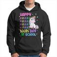 Cute Unicorn Happy 100Th Day Of School Unicorn Girls Teacher Hoodie