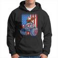 Dabbing Eagle Monster Truck 4Th Of July Boys American Flag Hoodie
