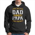 Damen Ich Habe Zwei Titel Papa Und Papa Lustigeratertag Papa Mit-Ausschnitt Kapuzenpullover