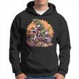 Dinosaur On Dirt Bike T-Rex Motorcycle Riding Hoodie