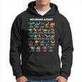 Dinosaur Types Alphabet A-Z Dino Abc T-Rex Dinosaur Black Hoodie