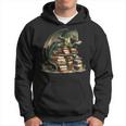 Distressed Bookworm Dragons Reading Book Dragons And Books Hoodie