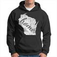 Distressed Wisconsin State Home Hoodie