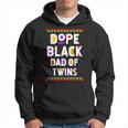 Dope Black Dad Of Twins African American Black History Month Hoodie