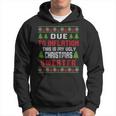Due To Inflation Ugly Christmas Sweater Holiday Party Hoodie