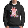 Easter Bunny Spring Pig Bow Egg Hunting Basket Colorful Hoodie