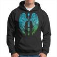 Engelsflügel Herren Hoodie Schwarz His Angel Aufschrift, Geschenk für Ihn