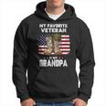 My Favorite Veteran Is My Grandpa American Flag Veterans Day Hoodie