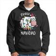 Fleece Feliz Navidad Cute Sheep Christmas Hoodie