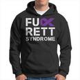 Fuck Rett Syndrome Awareness Purple Ribbon Warrior Fighter Hoodie