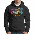 Cancun Mexico Palm Tree Colorful Typography Vacation Hoodie