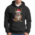 English Bulldog Dog Tree Christmas Lights Xmas Pajama Hoodie