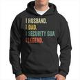 Husband Dad Security Guard Legend Vintage Retro Hoodie