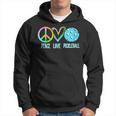 Pickleball Retired Ladies Peace Love Pickleball Hoodie