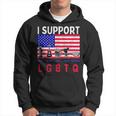 Support Lgbtq Liberty Guitar Beer Trump And Quesadilla Hoodie