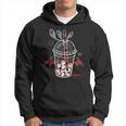 Ghos-Tea Spooky Boba Emo Goth Alt Red Hoodie