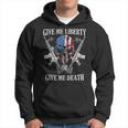 Give Me Liberty Or Give Me Death Skull Ar-15 American Flag Hoodie