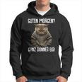 Guten Morgen Ganz Dünnes Eis- Morgenmuffel Cat Black Hoodie