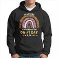 Happy Pi Day Kindergarten Math Teachers Leopard Rainbow Hoodie