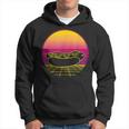 Hot Dog Fast Food Theme Party Retro Vintage Sunset Hoodie