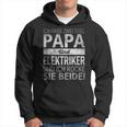 Ich Habe Zwei Titel Papa & Elektriker Dadatertag Geschenk Kapuzenpullover