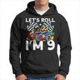 I'm 9 Bday Race Car Party Cute 9Th Birthday Boys Race Car Hoodie