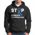 In January We Wear Blue Ribbon Human Trafficking Awareness Hoodie